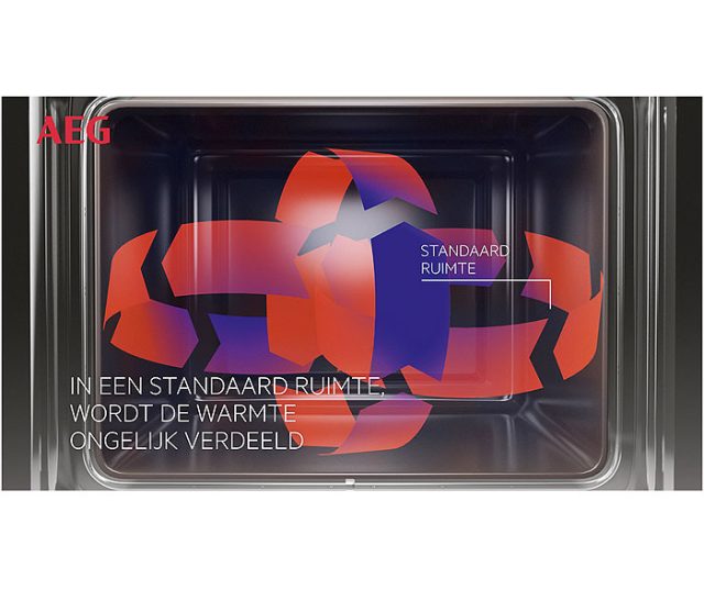 Verlichte ovenruimte AEG keramisch fornuis met uitneembare glazen deur