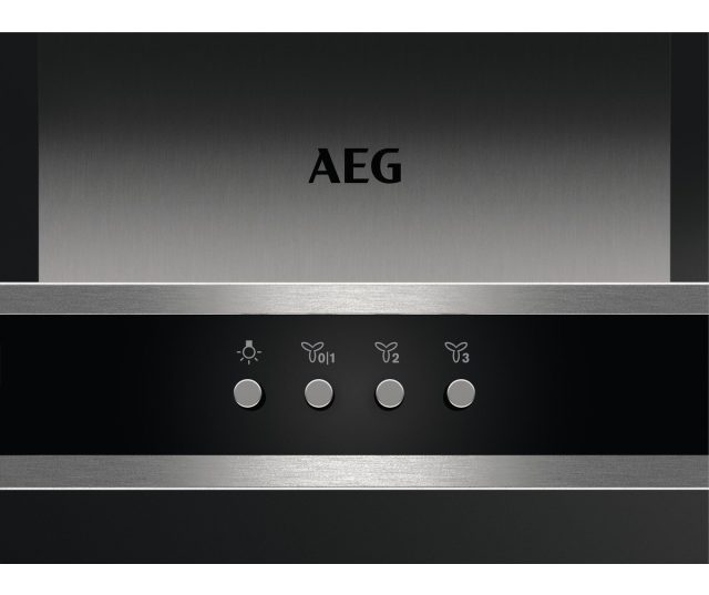AEG DBB3951M wand rvs afzuigkap - 90 cm. breed