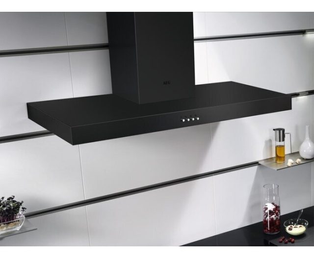AEG DBE3951R wand afzuigkap - mat zwart - 90 cm.