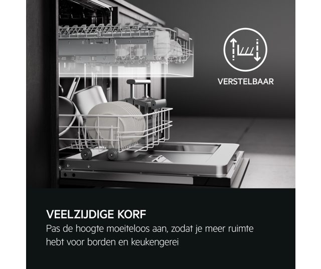 AEG FEE7671APM inbouw vaatwasser - half geintegreerd - rvs bedieningspaneel