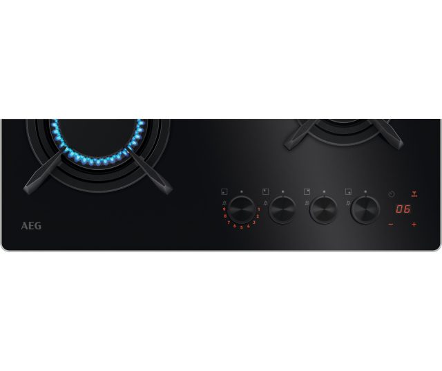 AEG HKB64453NB inbouw gas kookplaat - 4 branders - gas-op-glas