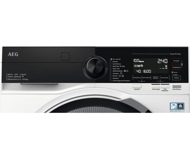 Aeg LWR9706C8 was/droogcombinatie met 10 kg. vulgewicht