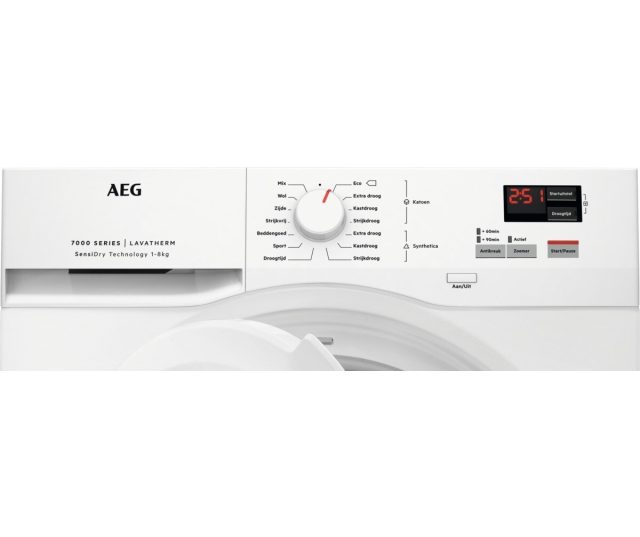 Aeg T7DBNP600 warmtepomp droger - 8 kg. - A+++