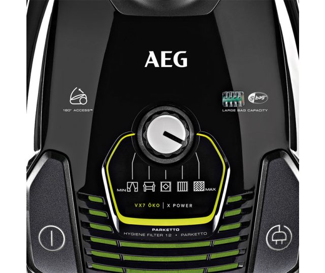 AEG VX7-2-ECO stofzuiger met zak, actieradius 12m, 70 db, 3,5l inhoud, met parketborstel