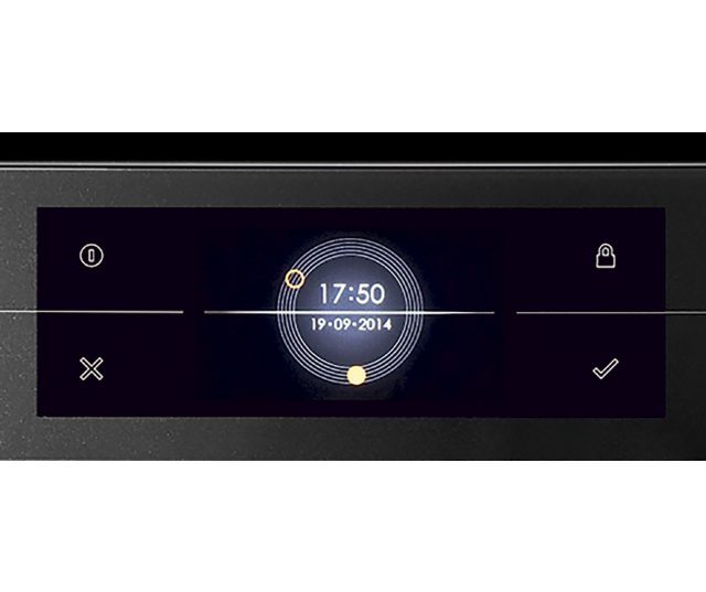 Het bedieningspaneel van de Atag ZX6674M oven zwart inbouw