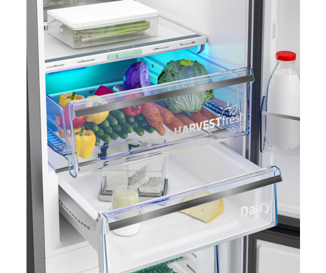 Beko B5RCNE406LXBRW vrijstaand koelkast - grijs