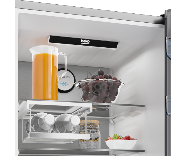 Beko B5RCNE406LXBRW vrijstaand koelkast - grijs