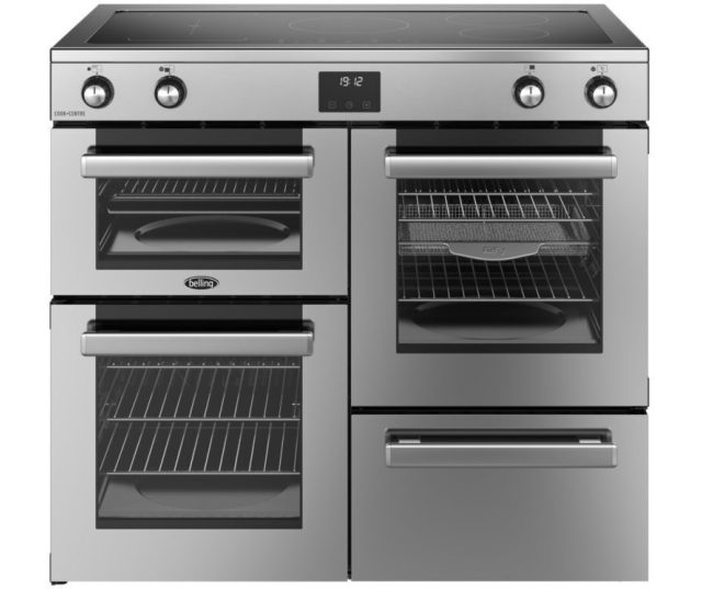 Belling COOKCENTRE 100Ei STA inductiefornuis 100 cm breed met drie ovens – roestvrijstalen uitvoering