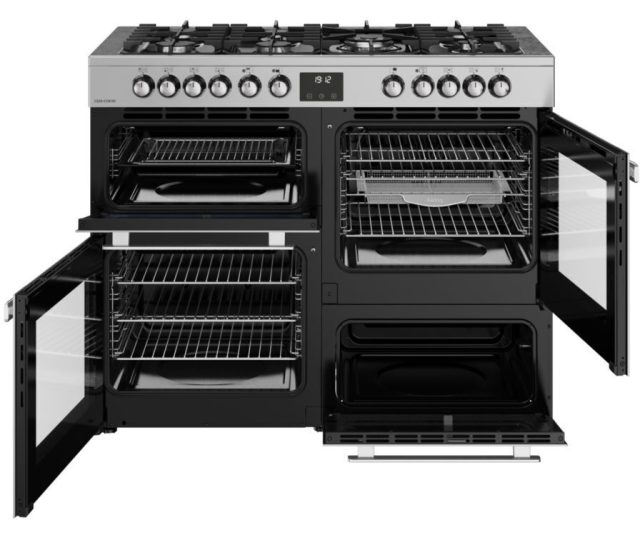 Multifunctioneel Belling fornuis met conventionele en heteluchtovens, AirFry en opbergruimte