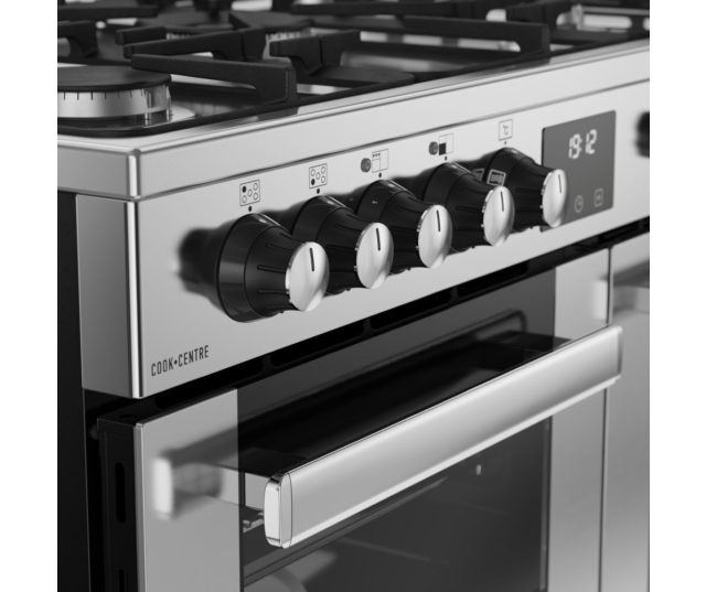 Belling COOKCENTRE 90DF STA gasfornuis met energieklasse A en touchscreen timer