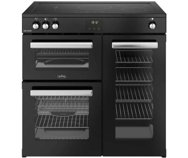 Belling COOKCENTRE 90Ei BLK inductiefornuis matzwart 90 cm breed