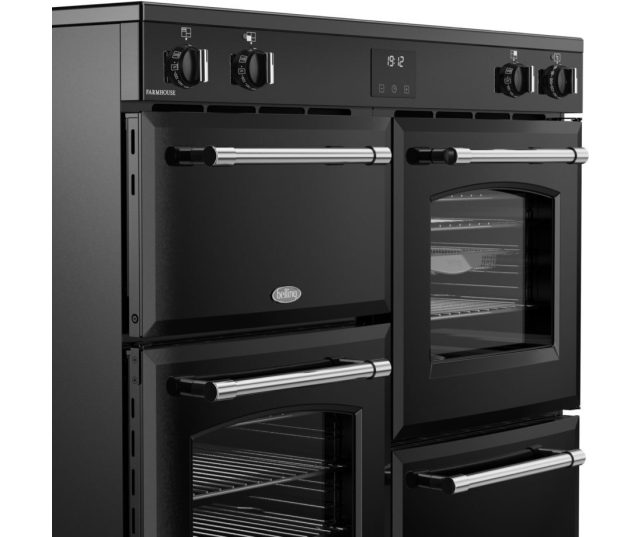 Energiezuinig Belling FARMHOUSE 100Ei BLK inductiefornuis met A energielabel