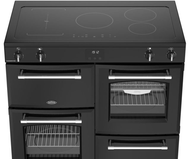 Belling FARMHOUSE 100Ei BLK 5-pits inductiekookplaat met boostfunctie