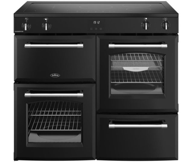 Belling FARMHOUSE 100Ei BLK zwart inductiefornuis 100 cm breed