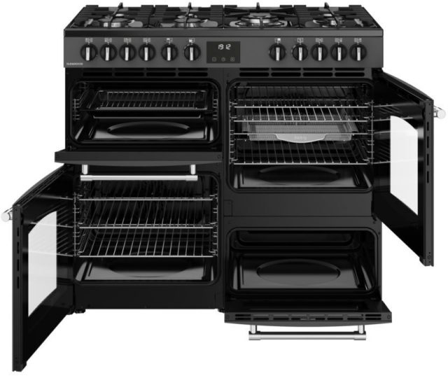 Fornuis met drie ovens en aparte grillruimte – Belling FARMHOUSE 110DF