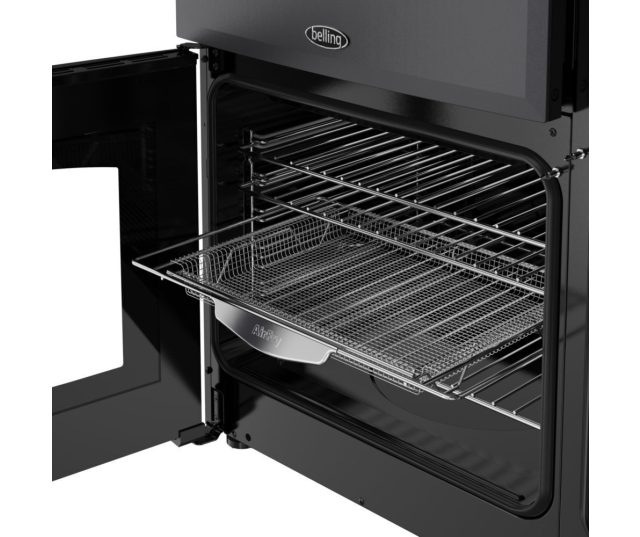 Binnenzijde hoofdoven Belling FARMHOUSE 90DF ANT met Easy Clean emaille