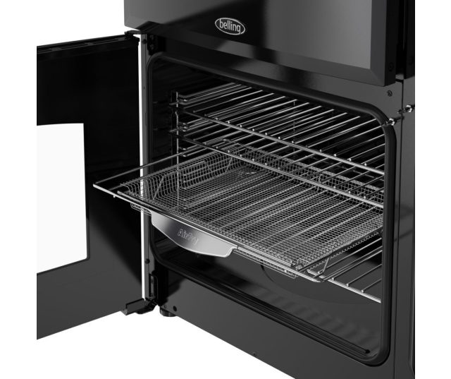 Belling FARMHOUSE 90Ei BLK dubbele elektrische ovens met grill en heteluchtfunctie