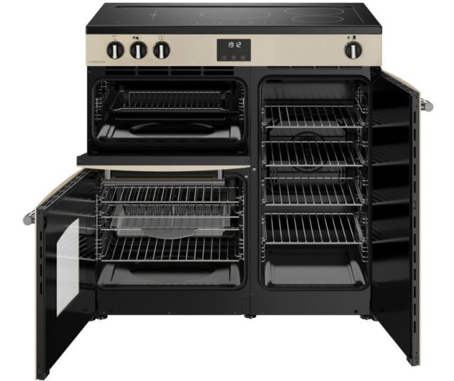 Belling FARMHOUSE 90Ei CRM met 2 elektrische ovens en aparte grillruimte