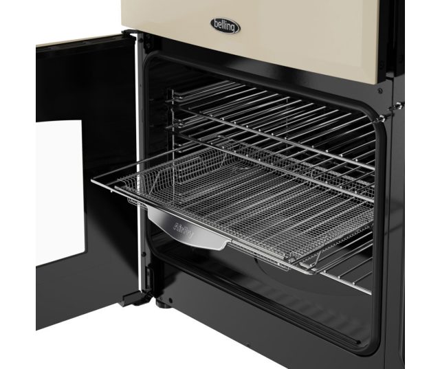 Belling FARMHOUSE 90Ei CRM inductiefornuis met energieklasse A en mantelkoeling