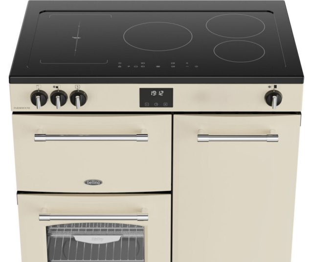 FARMHOUSE 90Ei CRM elektrisch fornuis met 5-pits inductiekookplaat