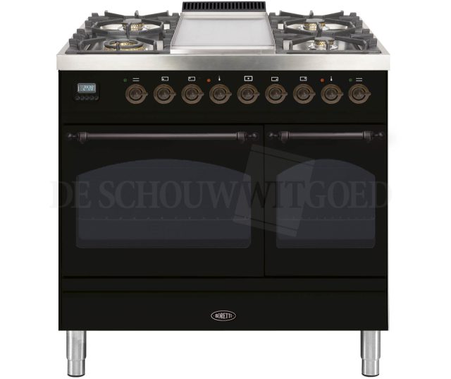 Boretti VFPNO94ZWG fornuis gasoven zwart