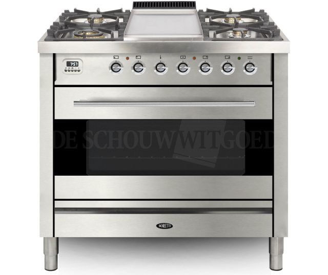 Boretti VFPS93IXG fornuis gasoven roestvrijstaal