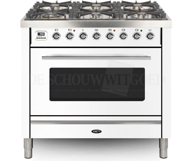 Boretti VP96WTG fornuis gasoven wit