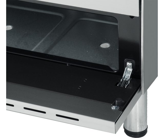Foto van de opbergruimte onder de ovens van de Boretti CFBG902IX3