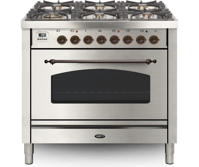 Boretti VPNO96IX rvs fornuis