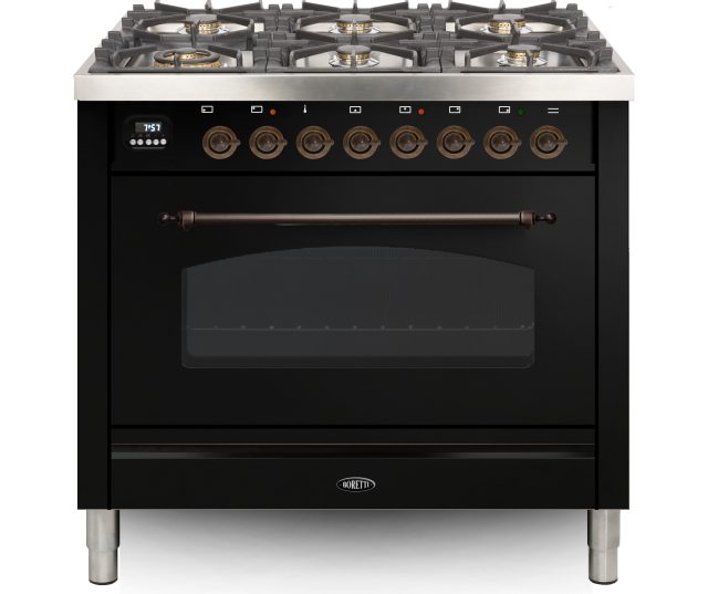 Boretti VPNO96ZW zwart fornuis