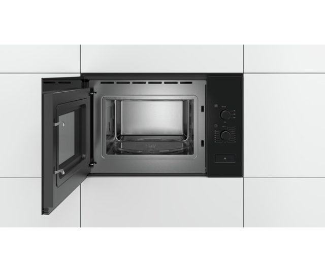 Bosch BFL550MB0 inbouw magnetron - zwart - nis 38 cm.
