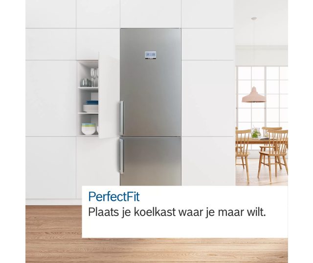 Bosch KGN33NLEB vrijstaande koelkast - rvs-look - 176 cm. hoog