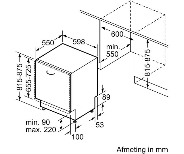 Bosch SMV6ZCX06E inbouw vaatwasser met Zeoliet en 40 dB geluid
