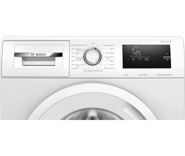 Bosch WAN28096NL wasmachine met 1400 toeren en 8 kg.