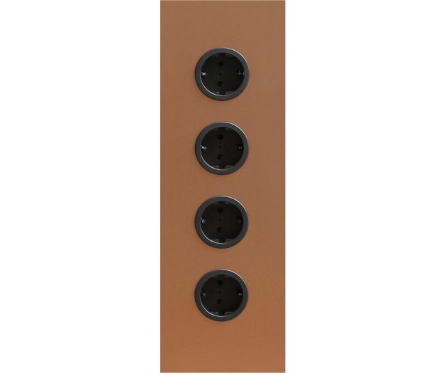 Caressi 4ST36 Copper energiezuil - 4-voudig - koper kleur