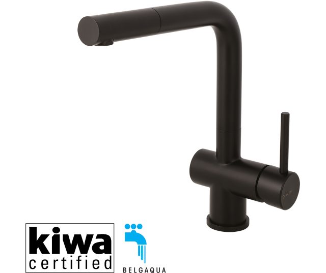 Caressi CA108BK U ECO zwarte keukenkraan - Black Line