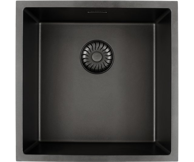 CARESSI spoelbak zwart CAGRPP40BK-TU