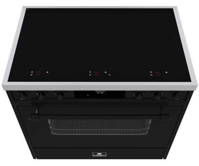Elementi di Cucina EC9036-ZW-IX-B inductie fornuis - klassiek - zwart/rvs