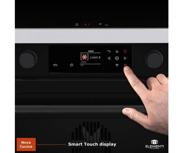 Elementi di Cucina EM9036-ZW-IX-B inductie fornuis - modern- zwart