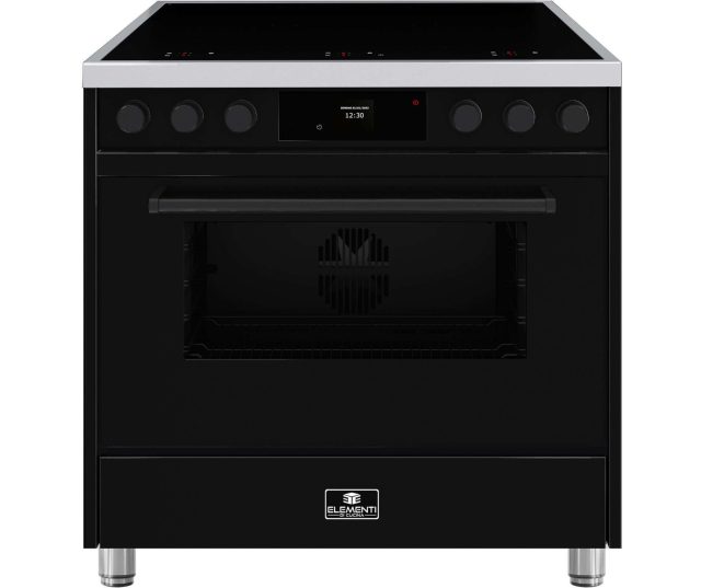 Elementi di Cucina EM9036-ZW-IX-B inductie fornuis - modern- zwart