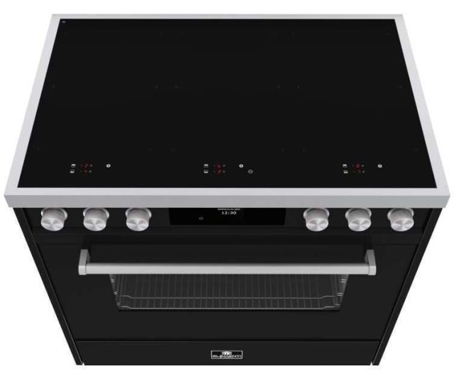 Elementi di Cucina EM9036-ZW-IX-S inductie fornuis - modern- zwart/rvs