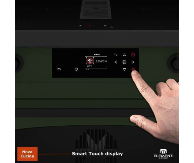 Close-up van bedieningspaneel Elementi di Cucina IC9034-PG-MZ-B inductiekookplaat met 4 zones en PowerBoost