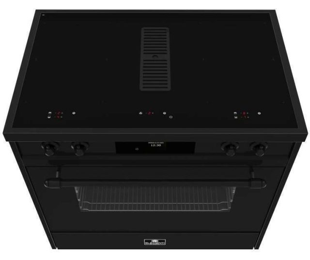 Overzicht van 4 inductiezones met Dual Control touch en knoppenbediening
