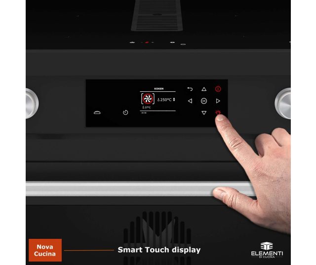ELEMENTI DI CUCINA fornuis met rvs knoppen en dual control bediening