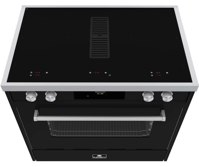 Fornuis met 4 inductiezones en oven – Elementi di Cucina IM9034