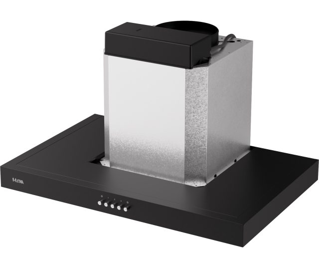 Etna AB360ZT wand afzuigkap - zwart - 60 cm. breed