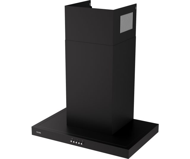 Etna AB360ZT wand afzuigkap - zwart - 60 cm. breed