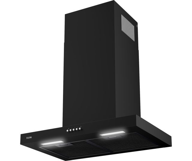 Etna AB360ZT wand afzuigkap - zwart - 60 cm. breed