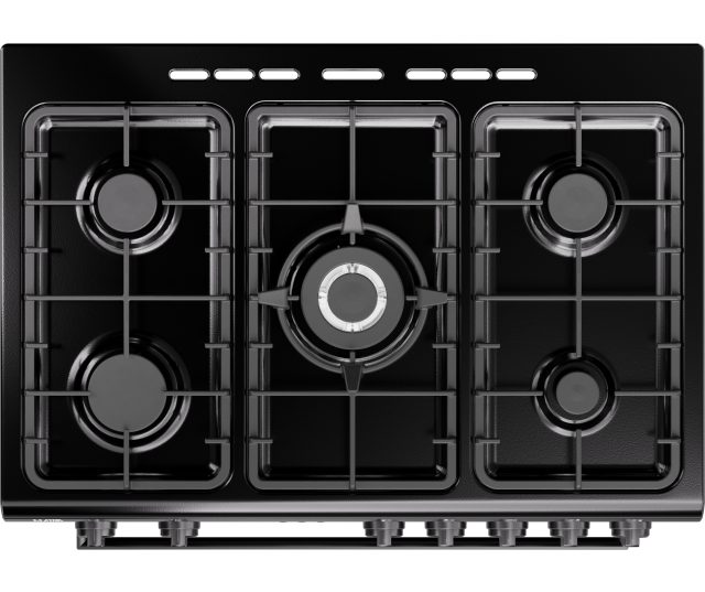 Etna FG190ZWA gas fornuis zwart - 90 cm. breed