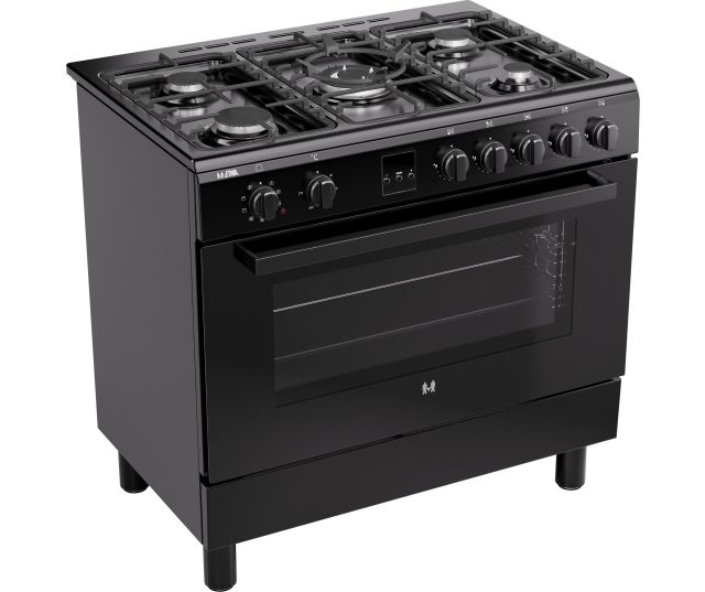 Etna FG190ZWA gas fornuis zwart - 90 cm. breed